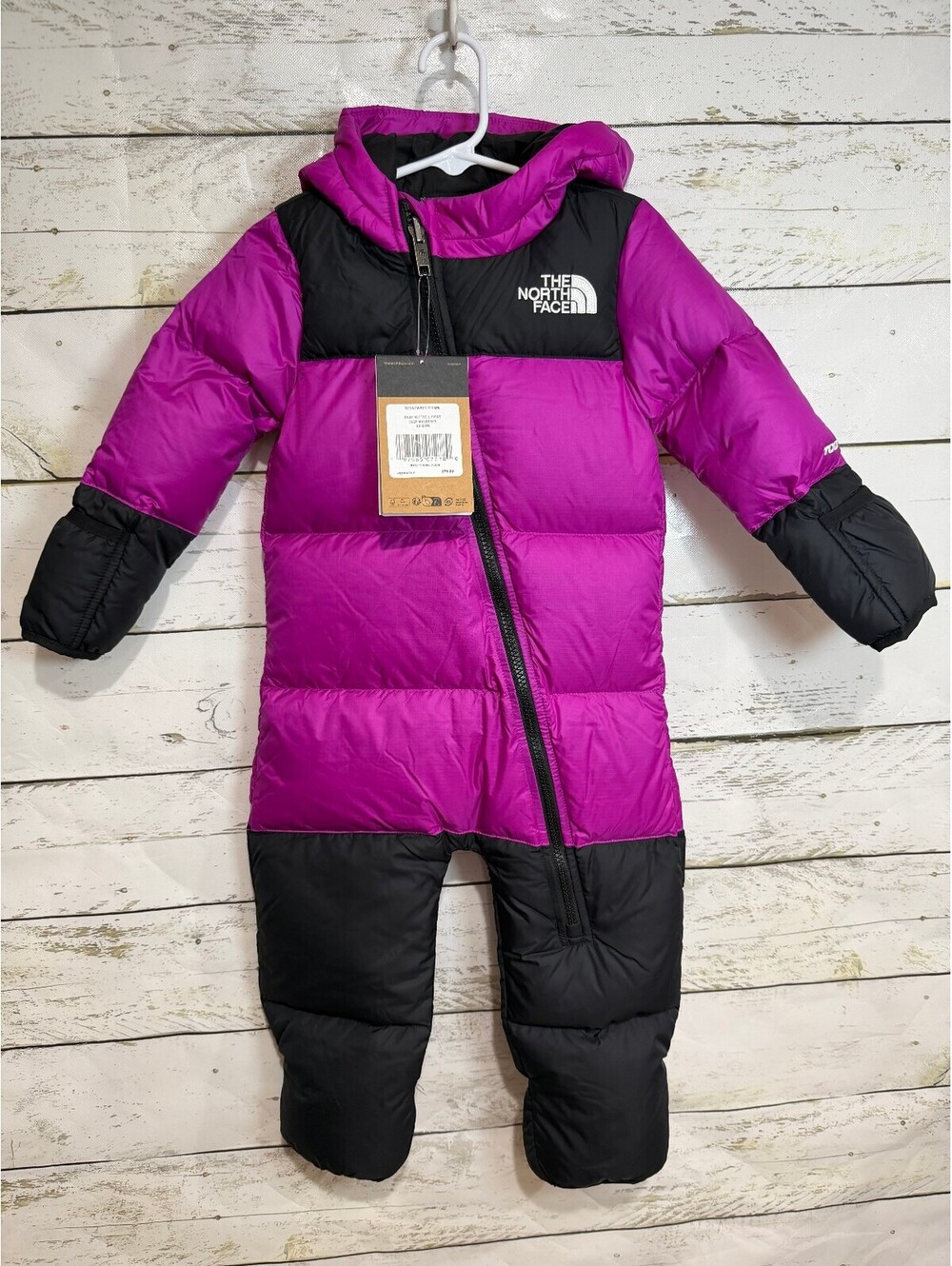 THE NORTH FACE RETRO 1996 Nuptse DOWN One-Piece SNOWSUIT Size 12-18m NWT